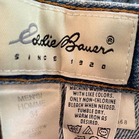 Eddie Bauer Outdoor Outfitter Mens Denim Blue Jean Medium Wash Shorts Size 34 - Picture 4 of 14